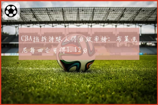 CBA挡拆持球人得分效率榜:布莱克尼每回合可得1.12分